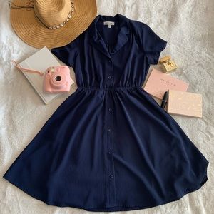 Navy Dress | Monteau